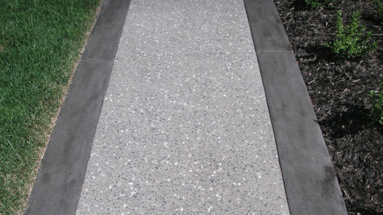 Exposed Aggregate & Plain Concrete
